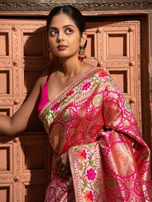 Katan brocade banarasi saree