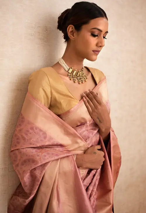 Tanchoi brocade banarasi saree