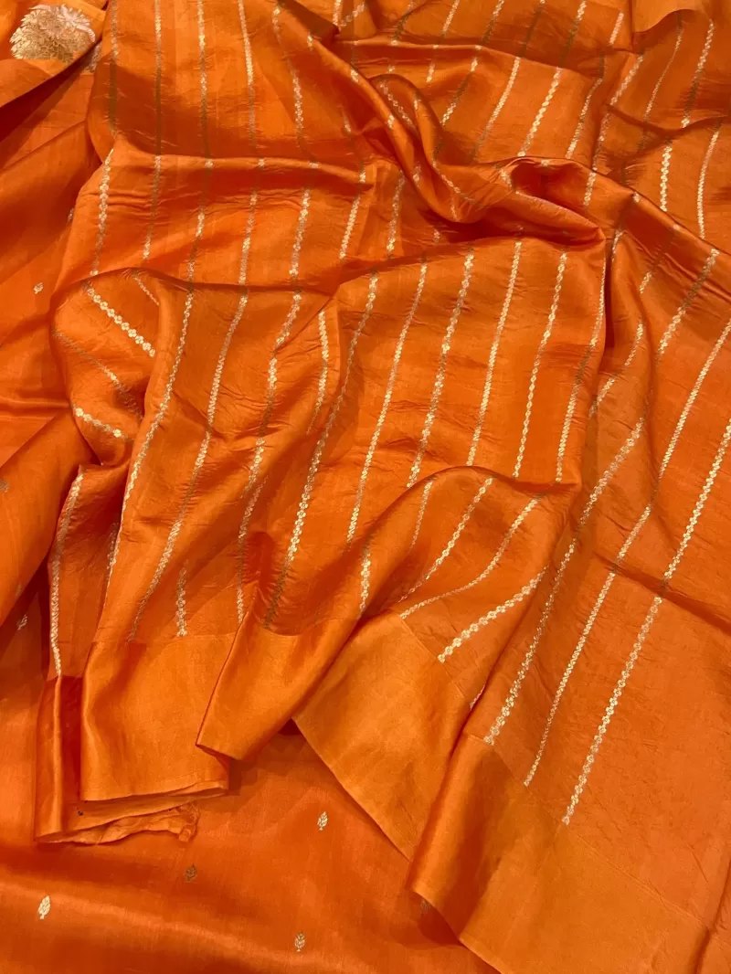 Orange Banarasi Saree