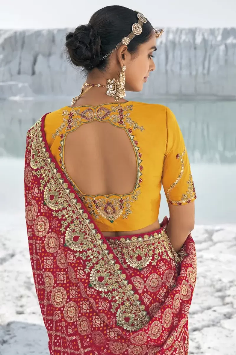Rajasthani Banarasi Saree Blouse Design