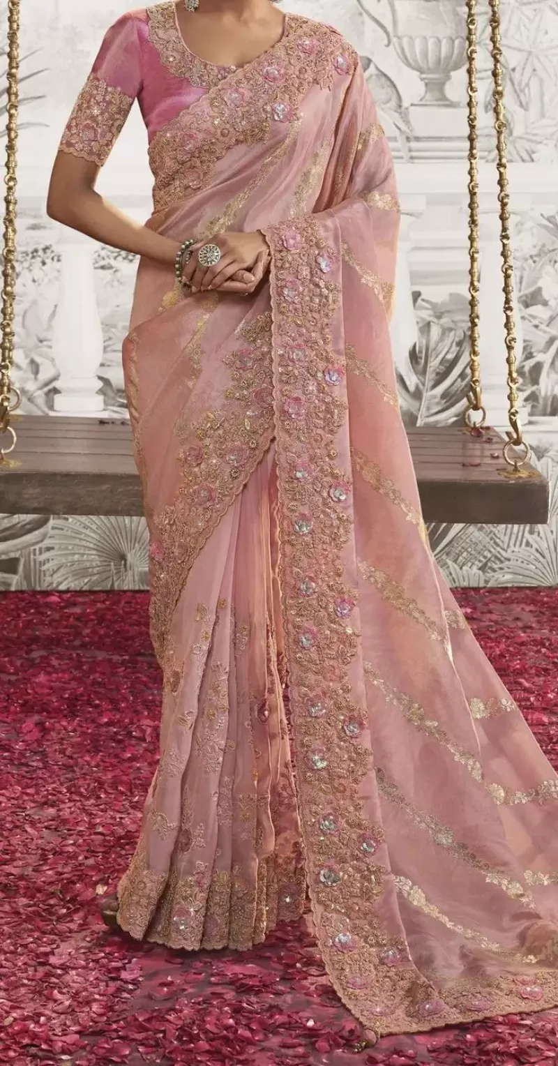 Silk Banarasi Saree Stone