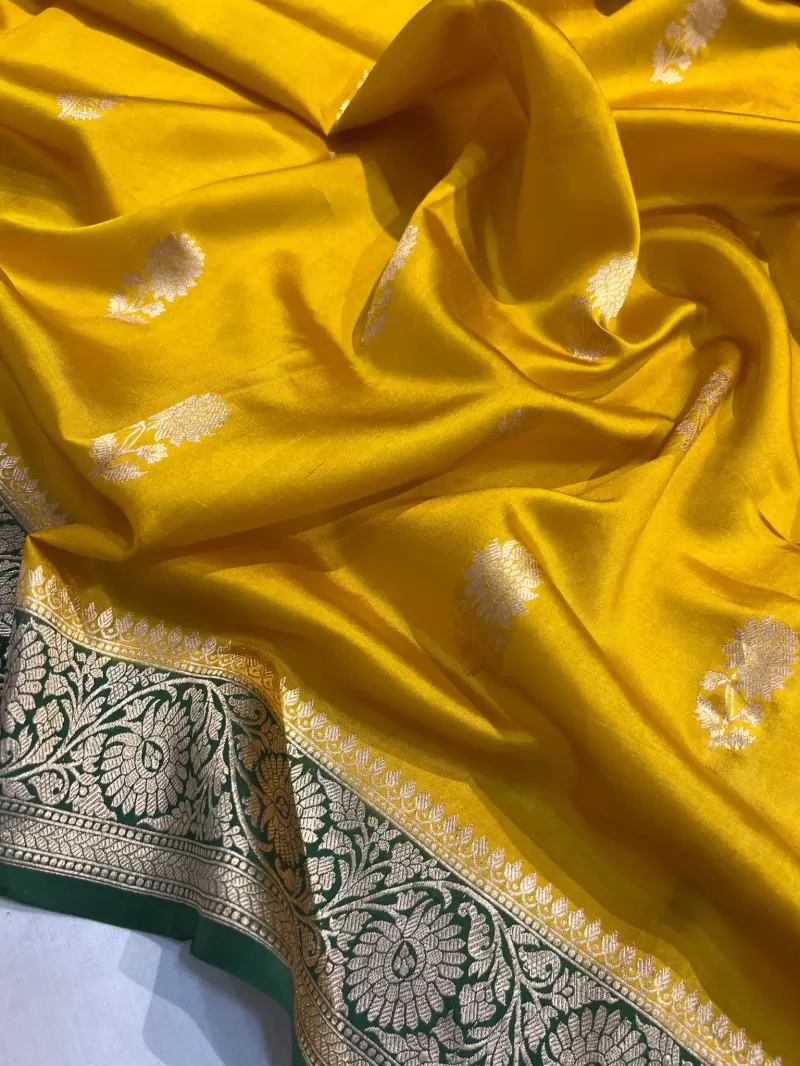 Yellow Banarasi Saree