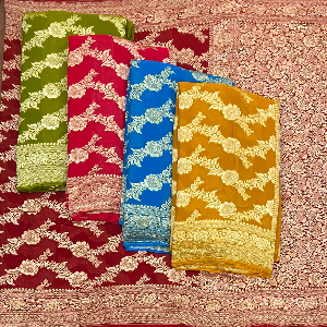 Manufacturing Georgette Khaddi Banarasi Saree