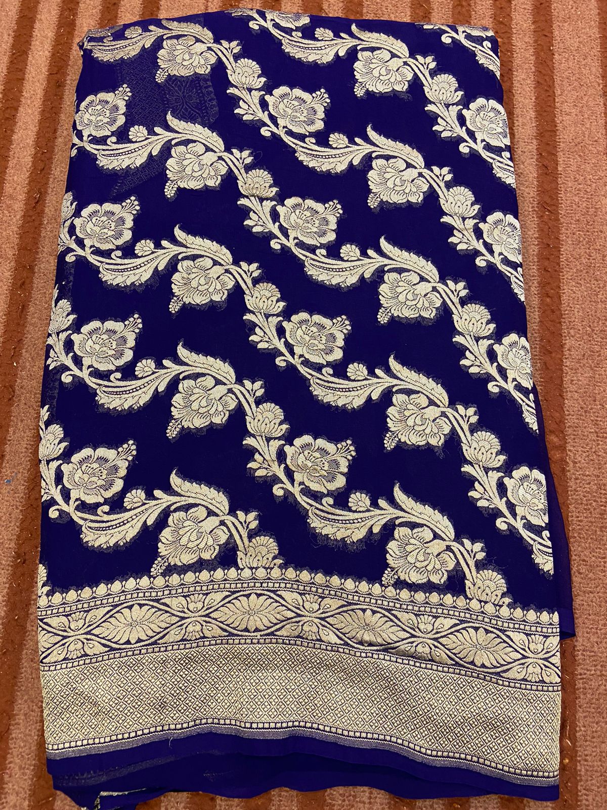 Blue georgette banarasi
