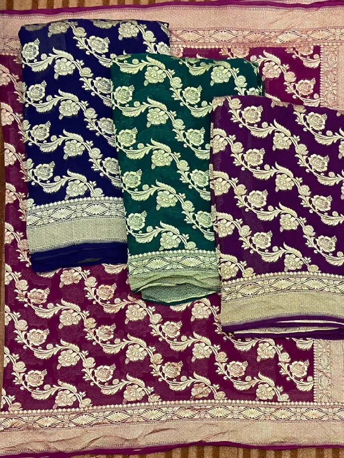  Georgette banarasi saree