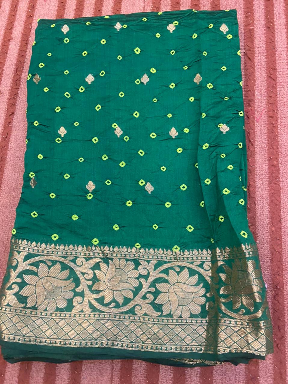 Blue georgette khaddi banarasi