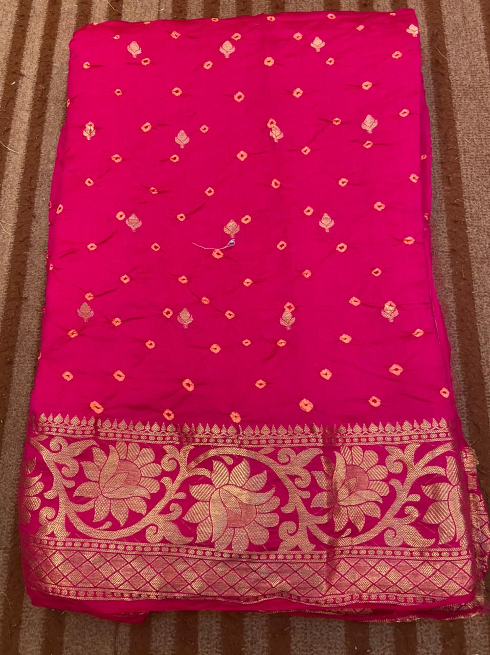 Light pink georgette khaddi banarasi